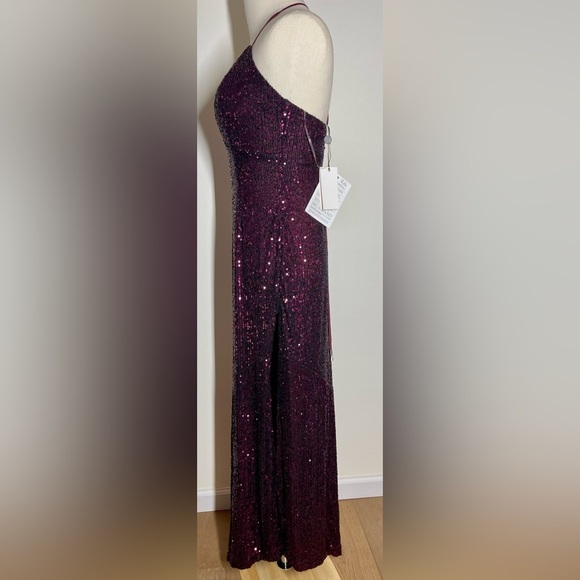 Retrofete | “Tulle” Sequin Asymmetrical Gown in Violet | Women’s XL - Picture 4 of 8